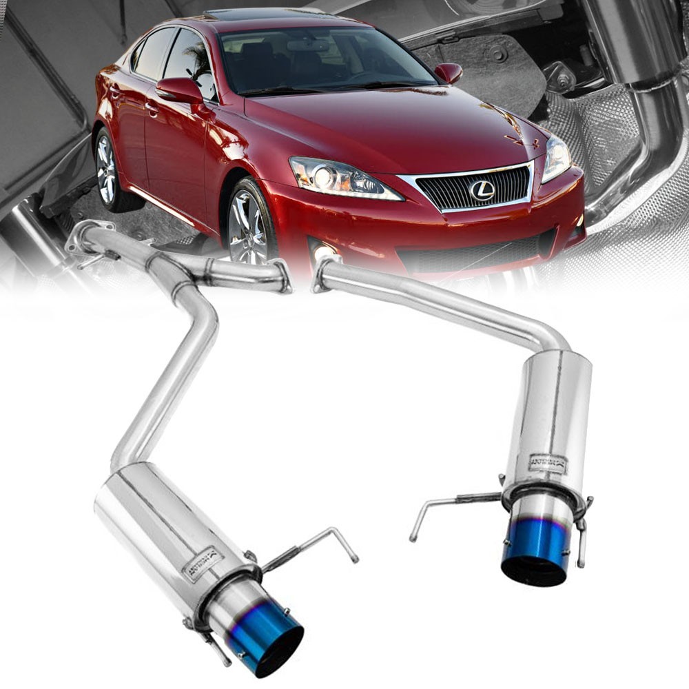 Megan Drift Spec Axleback Exhaust Kit Burnt Tip For 06-13 Lexus IS250 IS350