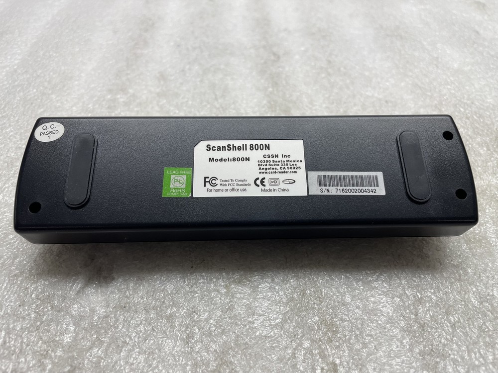 Card Scanning Solutions ScanShell 800N Flatbed Scanner w/ Cord