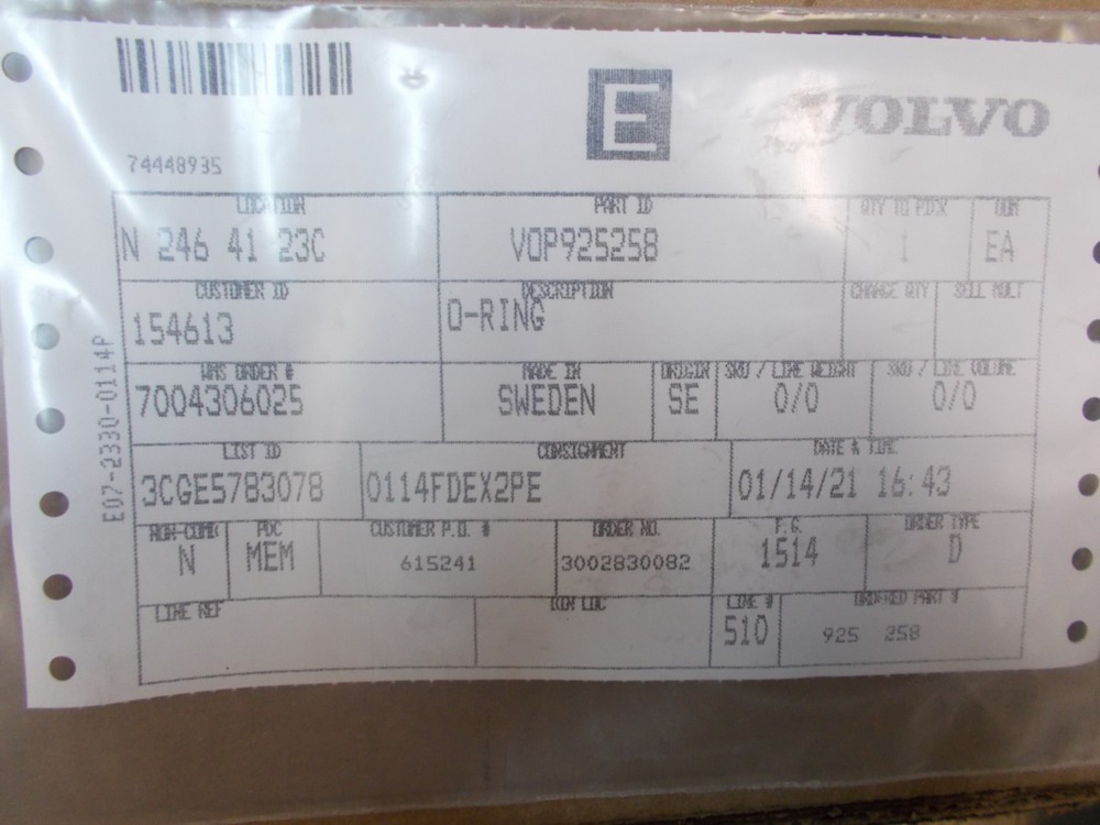 Volvo Penta O-Ring #925258