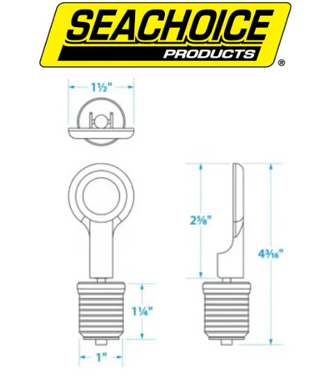 Seachoice Drain Plug-1 Snap Lock-Brass