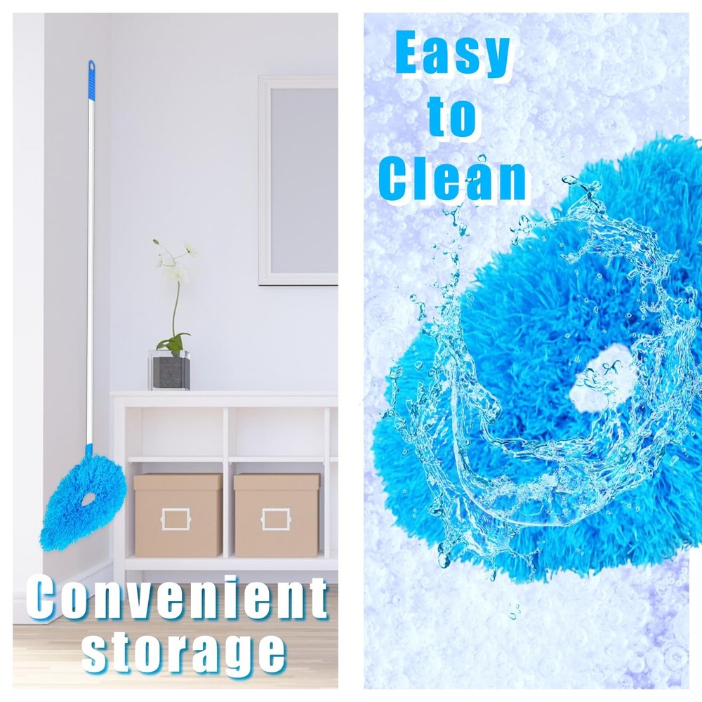 2 Pack Ceiling Fan Cleaner Duster,Reusable Microfiber High Ceiling Fan Blade ...