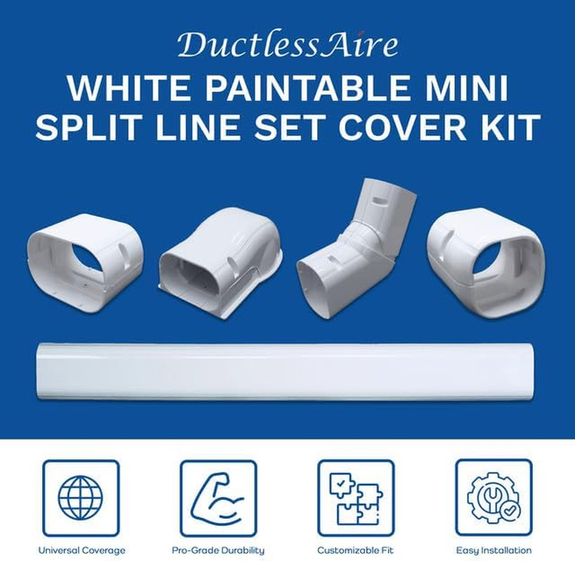 - Mini Split Line Set Cover Kit - Paintable Mini Split Cover for Air Conditioner
