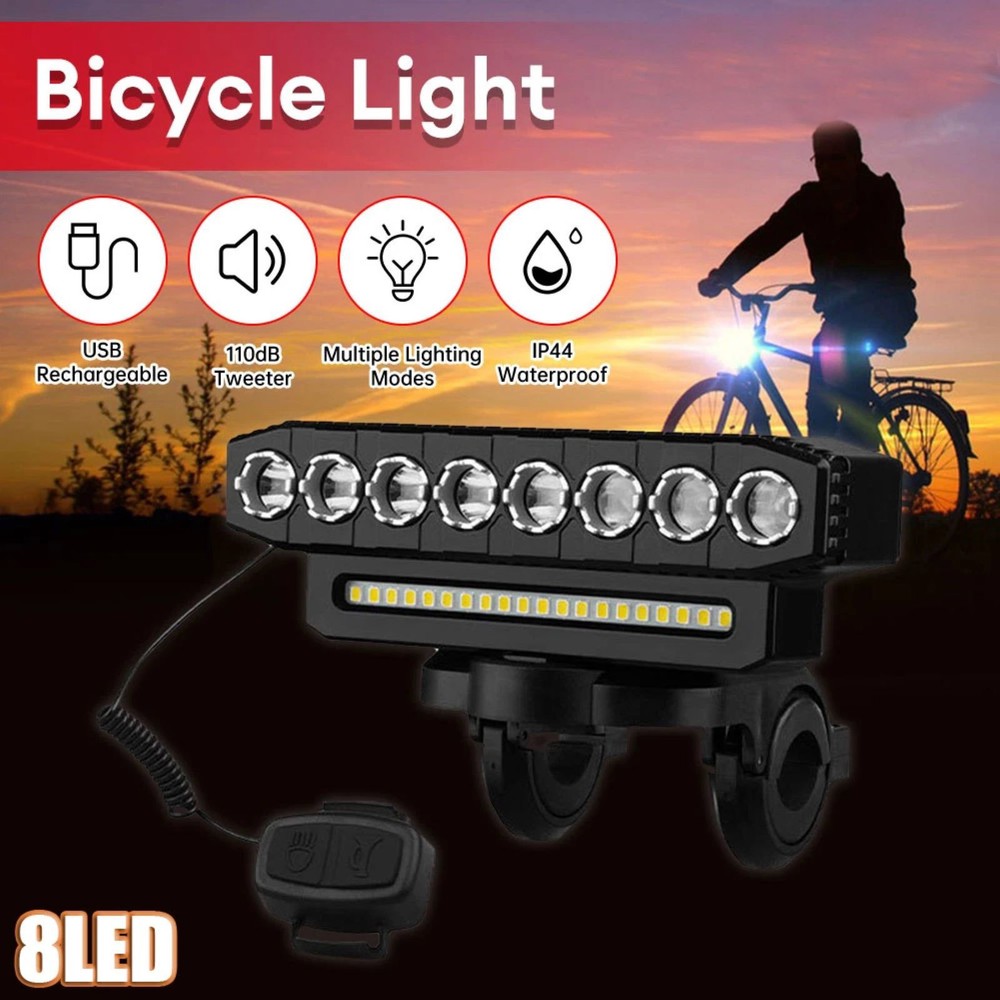 Bicycle Front Headlight Super Bright LED Bike Light Support Power Bank Function