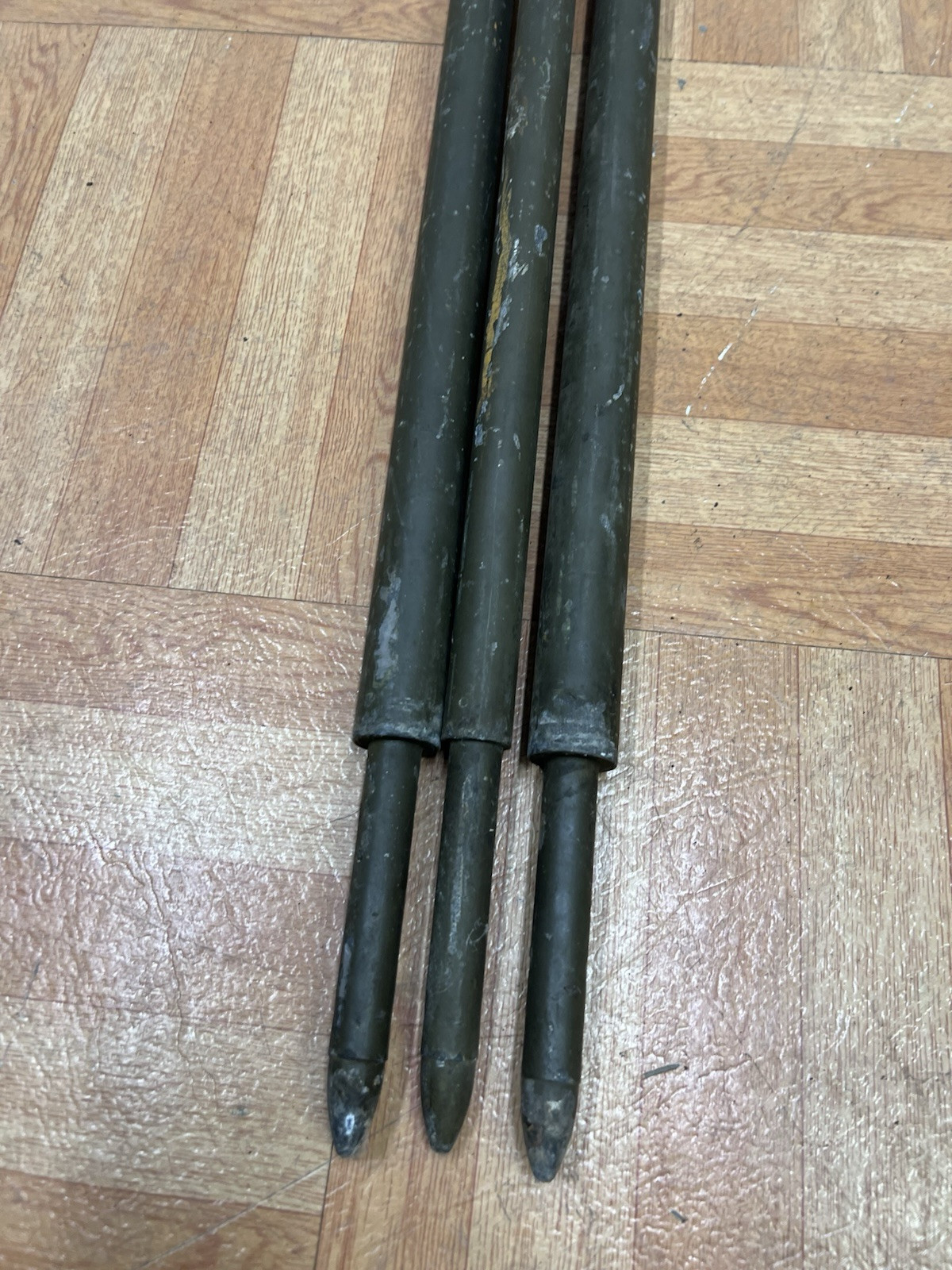 Vintage ALUMINUM TRIPOD metal military transit light stand survey industrial 4'