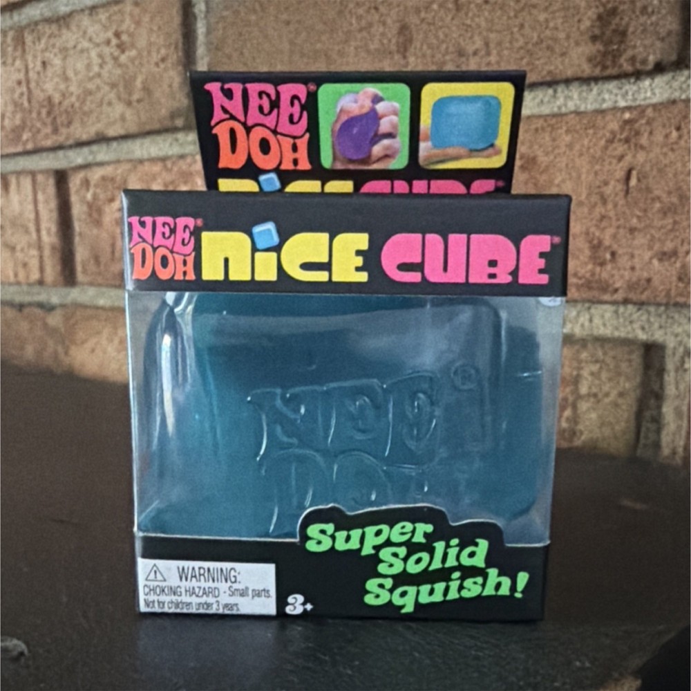 Nee Doh Nice Cube Super Solid Squish Squeeze Toy Ages 3+ (random color)