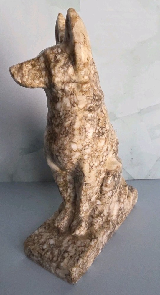 VTG. Carved Marble German Shepherd