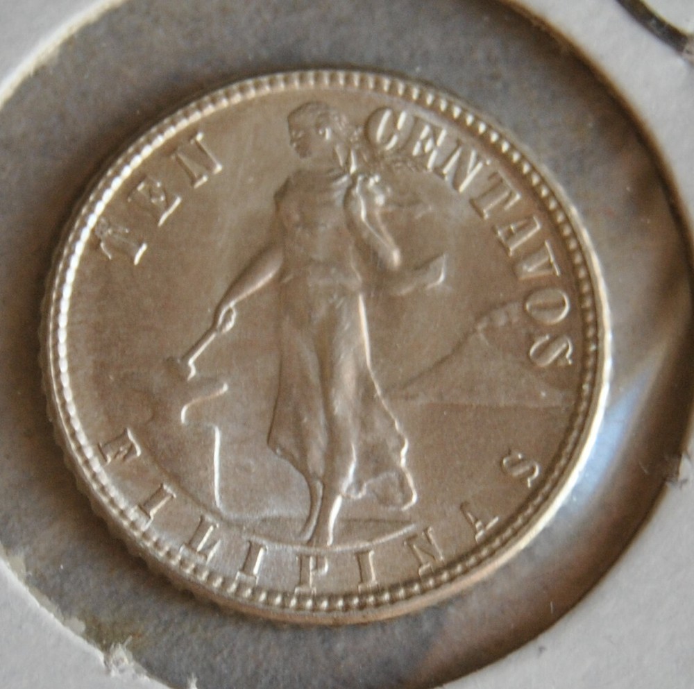 PHILIPPINES . TEN CENTAVOS 1944 . SILVER