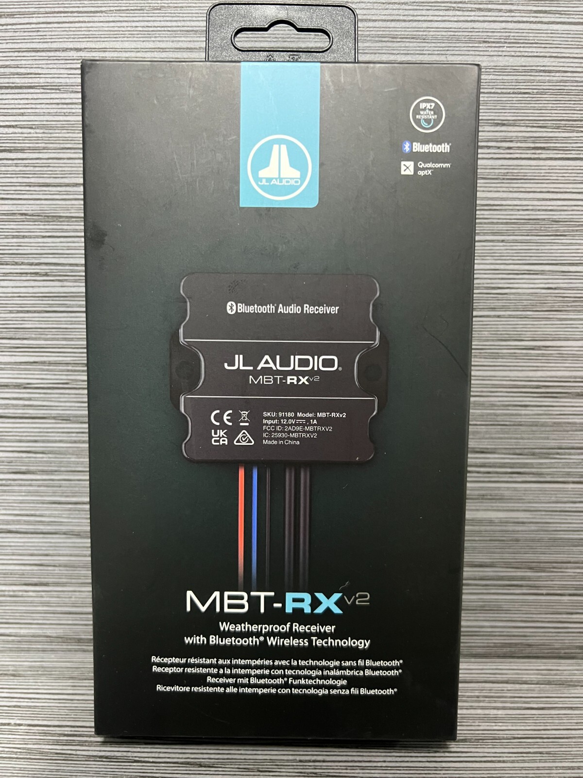 JL Audio MBT-RX v2 Weatherproof Bluetooth Receiver Bluetooth Module Adapter 4V