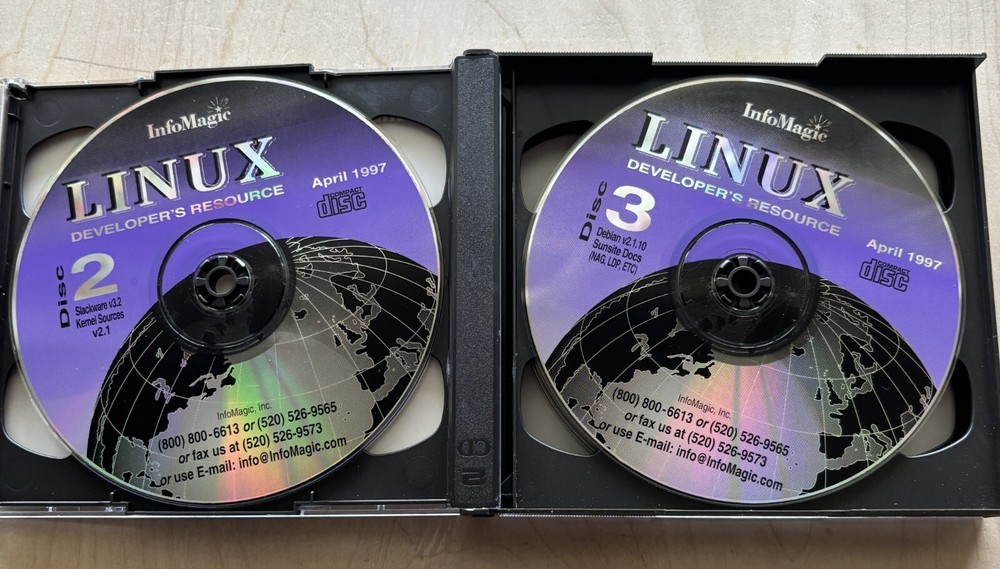 Linux Developer's Resource Infomagic ELVIS 6 CD Set Red Hat Slackware Kernel