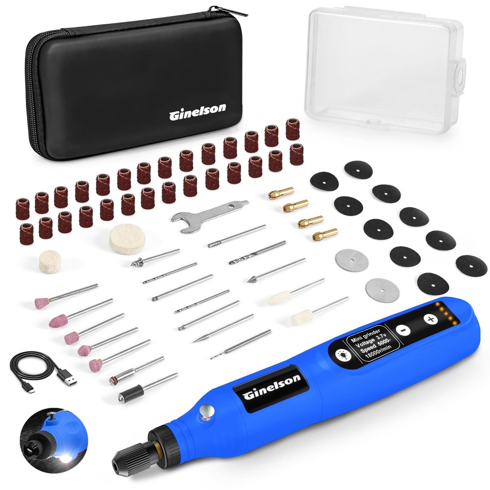 Cordless Rotary Tool, 5 Variable Speed Mini Rotary Tool Kit with 70 Accessori...