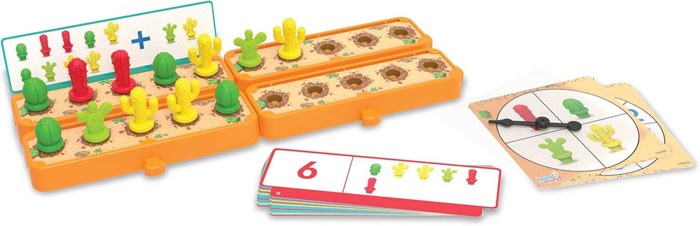 Cactus Counting Desert Math Activity Set, Ten Frame Math Manipulatives, Color Co