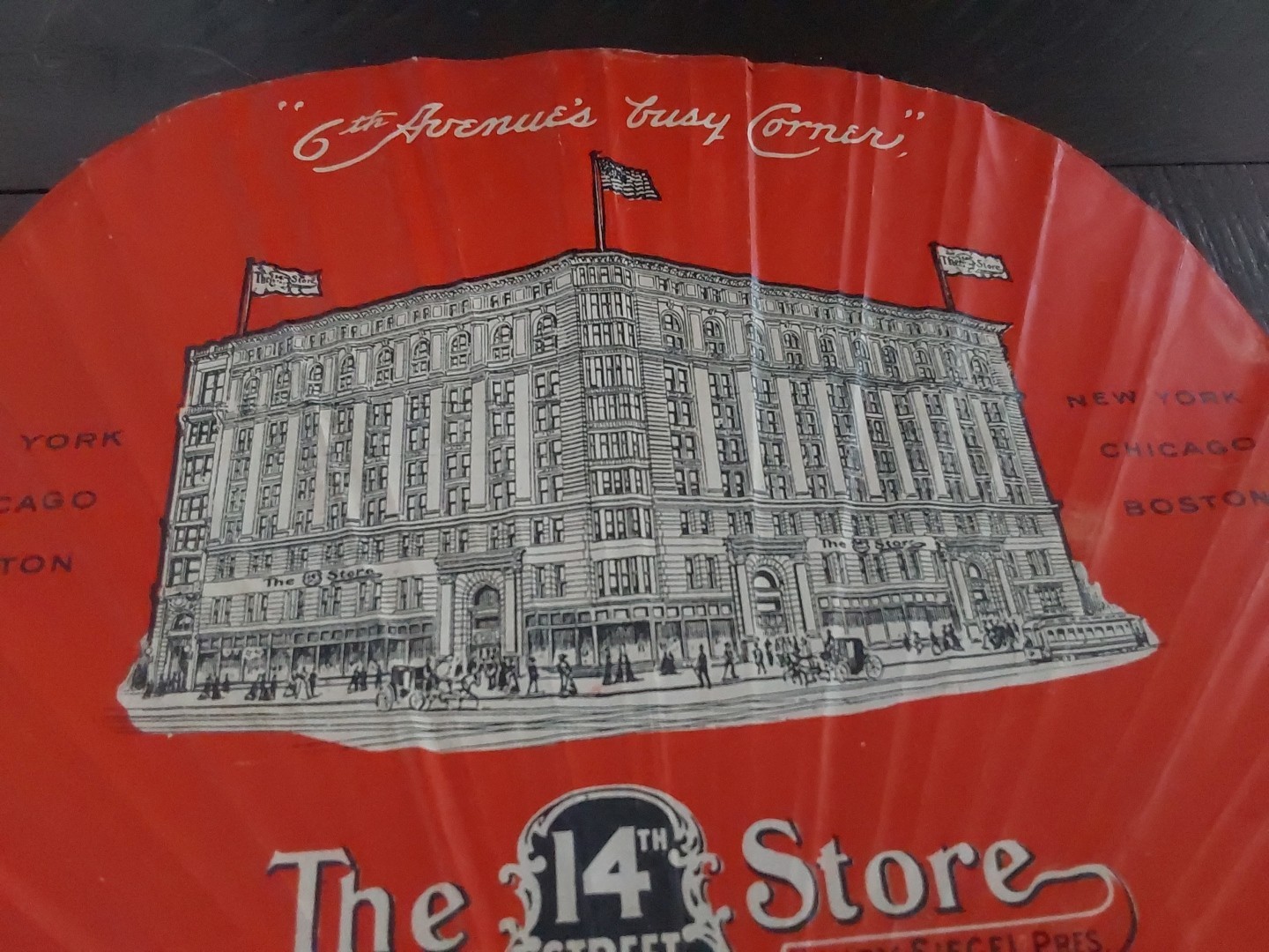 Henry Siegel 14th Street Store New York Advertising Hand Fan