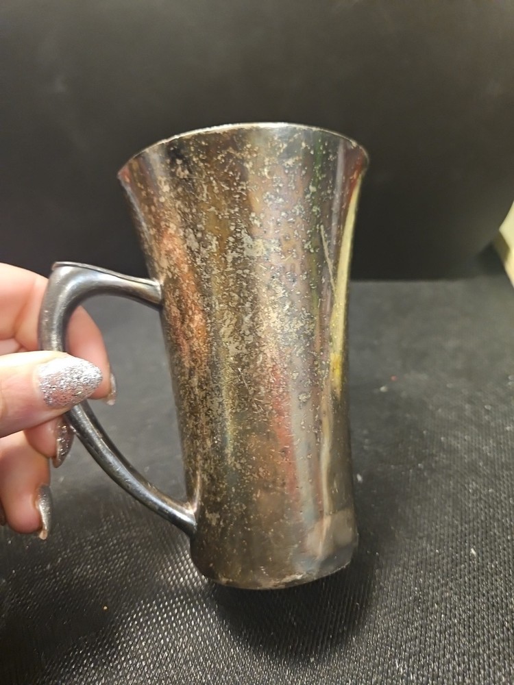 Antique Benedict Indestructo Sheffield 1918 Nickel Silver Mug Cup #1384