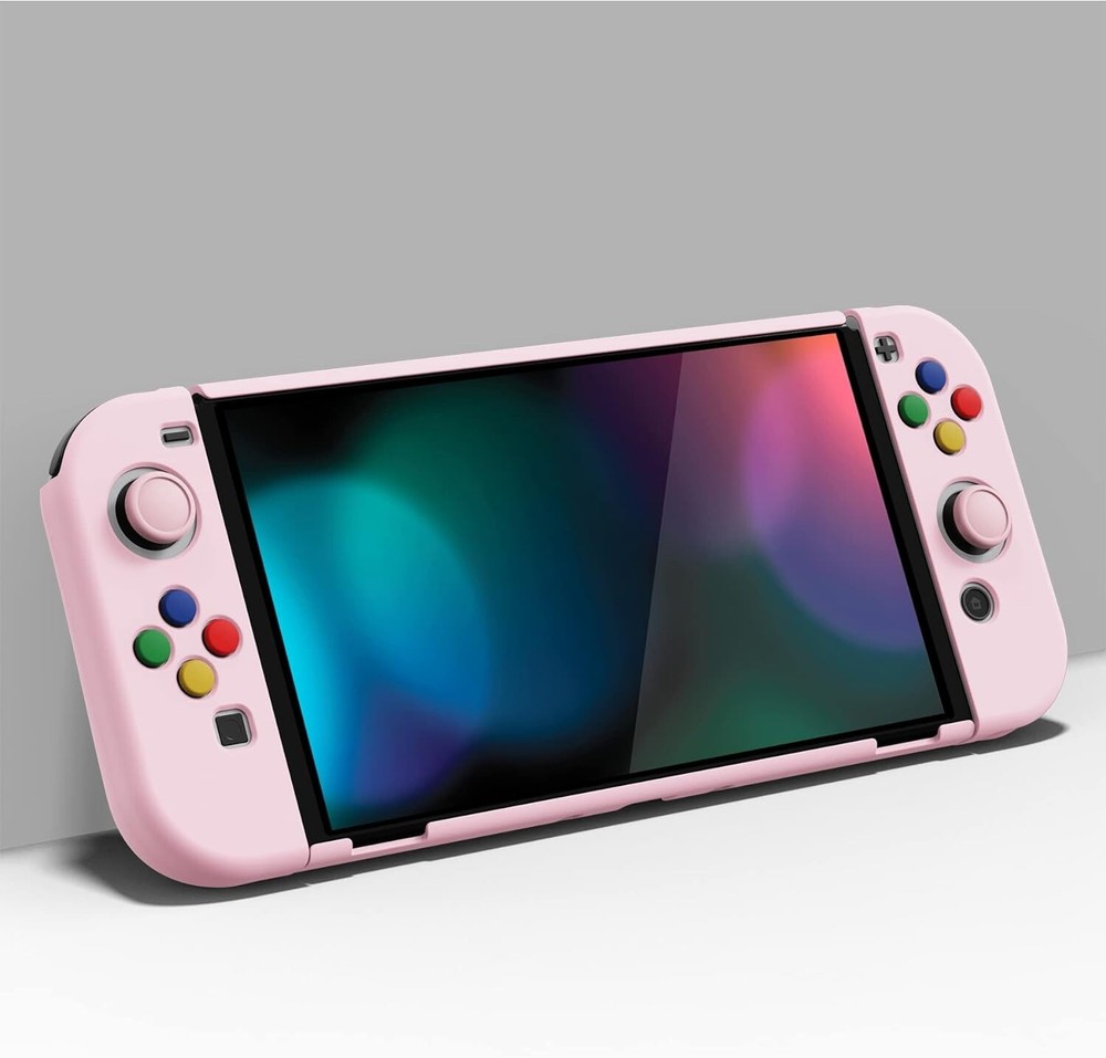 PlayVital AlterGrips Dockable Protective Case for Nintendo Switch - Pink