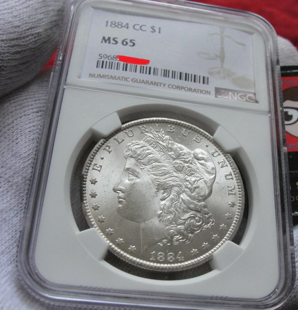 1884-CC Morgan Silver Dollar MS65 NGC