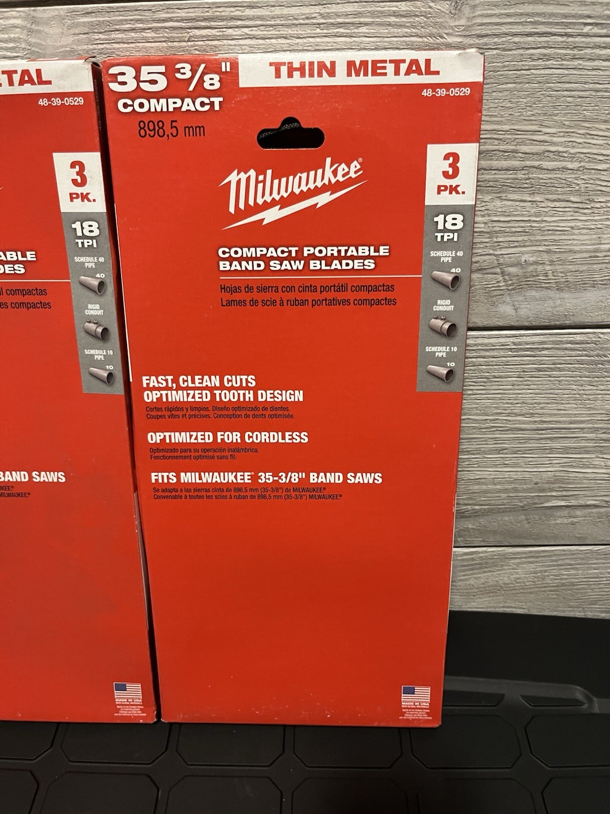 Lot Of (2) Milwaukee 48-39-0529 18 TPI Compact Portable Band Saw Blade 3-Pack