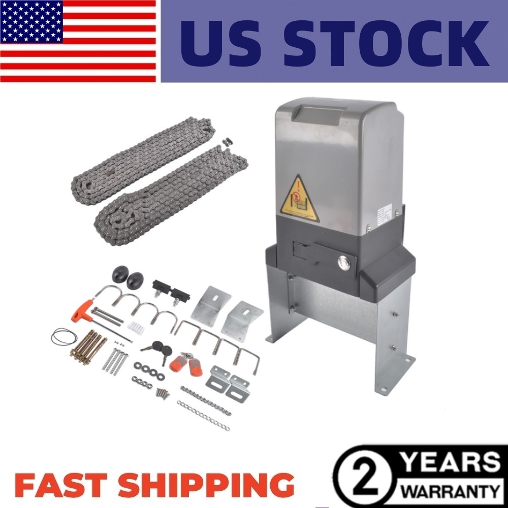 3300lbs Automatic Sliding Gate Opener Electric Door Operator w/ Infrared Sensors