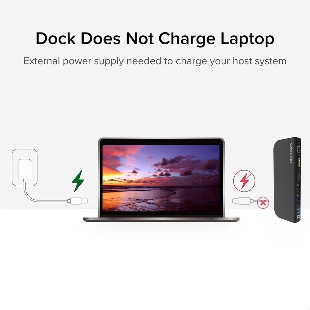 USB Laptop Docking Station Dual Monitors, DisplayLink Computer Dock for M1 M2 Ma