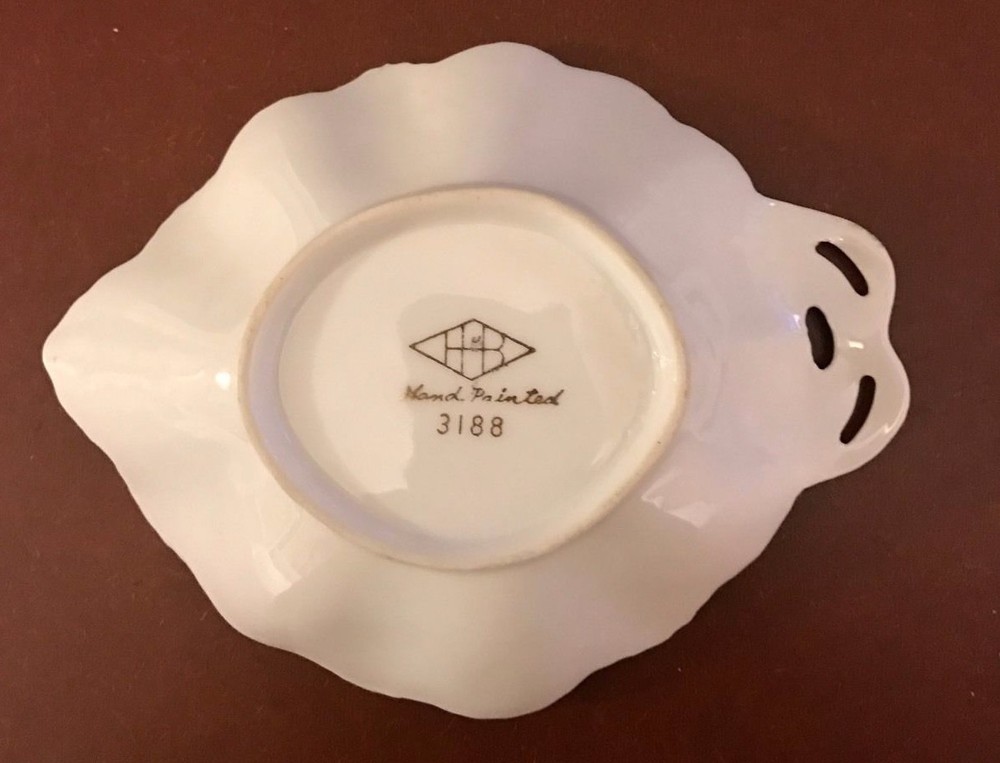 6" HB Hand Painted Ceramic Tray #3188