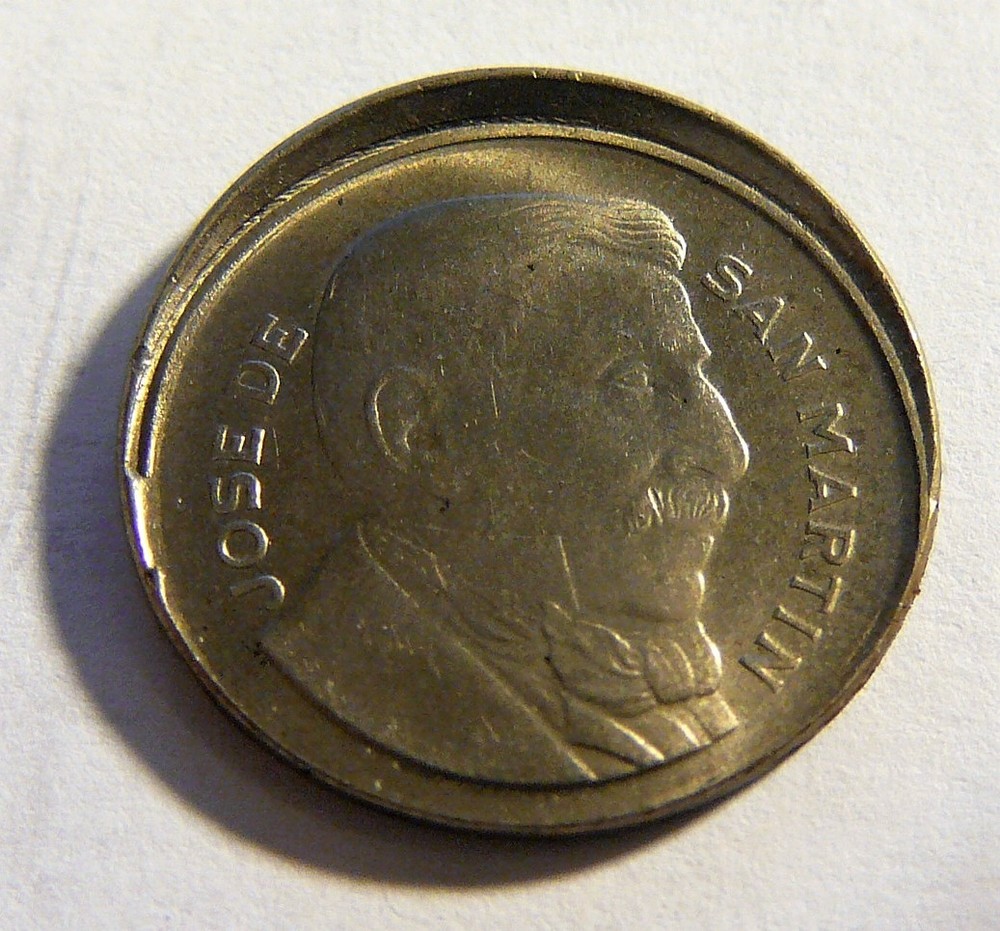 Argentina 10 Centavos 1954 OFF CENTER ERROR SB1