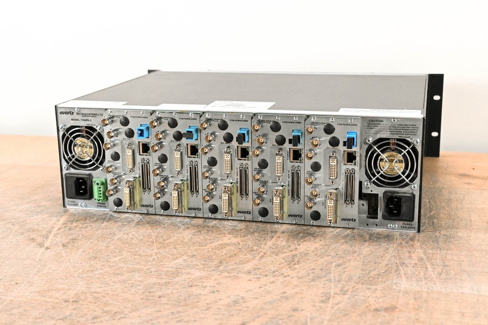 Evertz 7700FR-C Multiframe Chassis with Cards CG00422