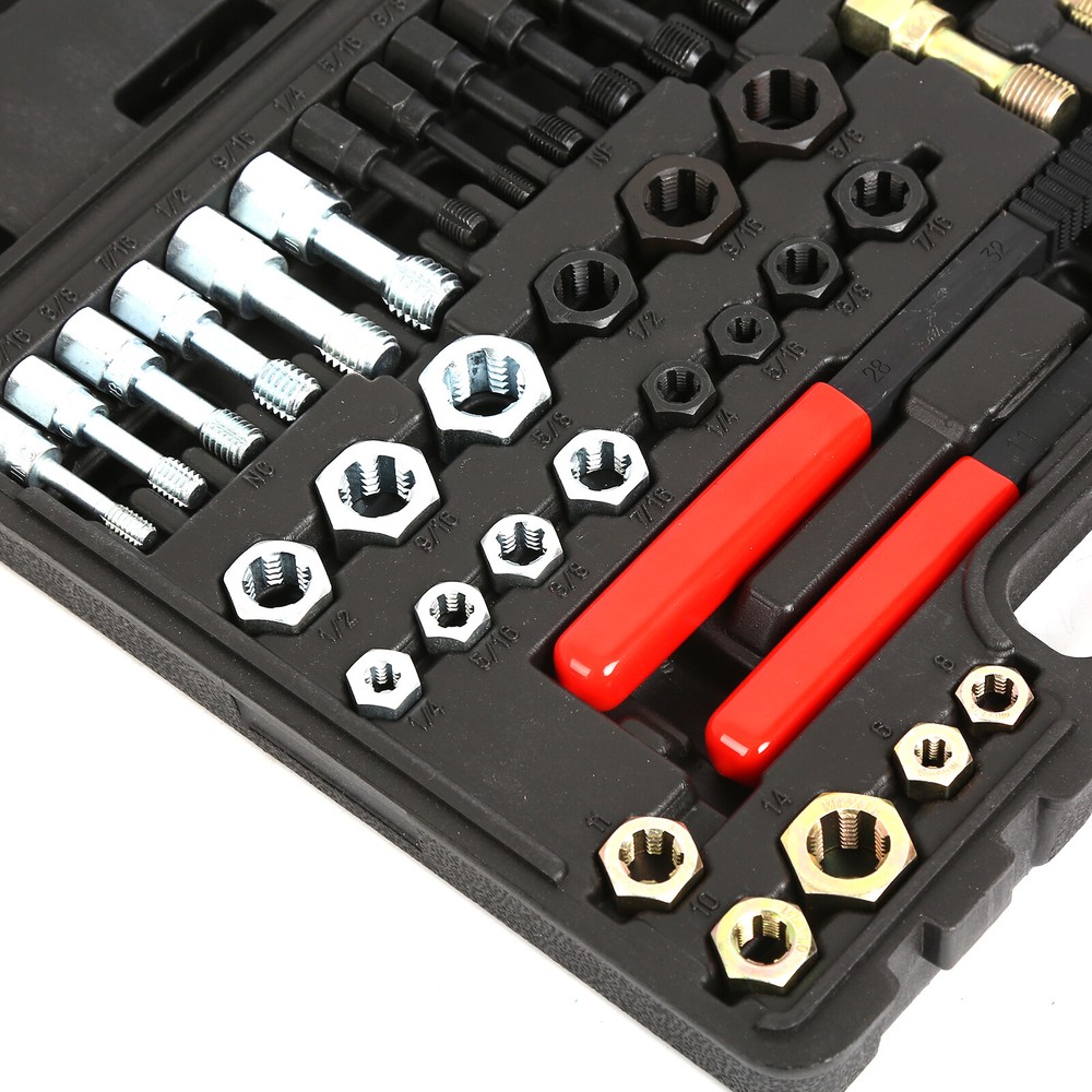 48pcs Rethread SAE & Metric Thread Restorer Kit, Rethreading Thread Repair Tools