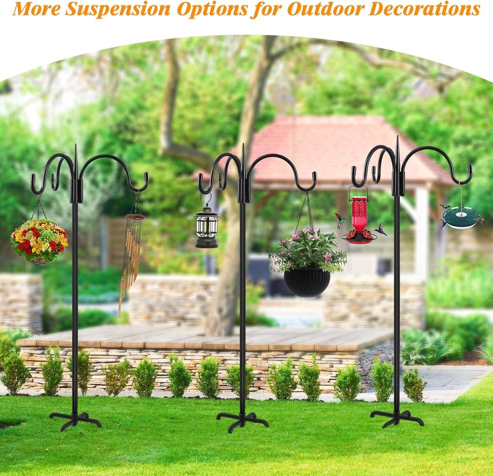 FEED GARDEN [Upgrade Version 92 Inch Three Shepherd Hooks for 92