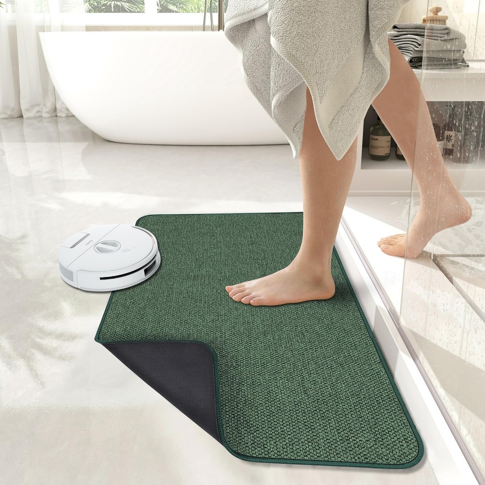 Bath Mat,Ultra Thin Bathroom Runner Rugs,Large Bath Mats for Bathroom,Quick D...