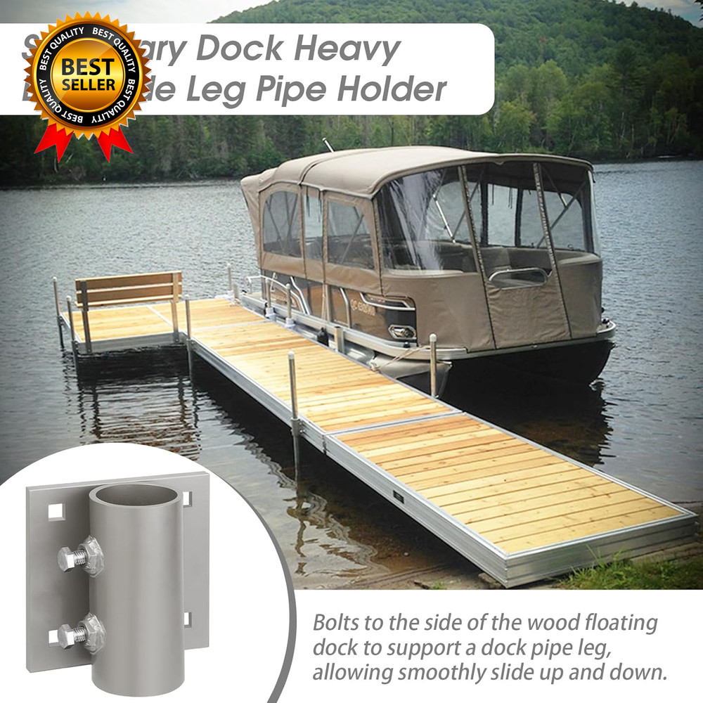 Dock Brackets Hardware Dock Side Leg Pipe Holder Stationary/Floating Dock