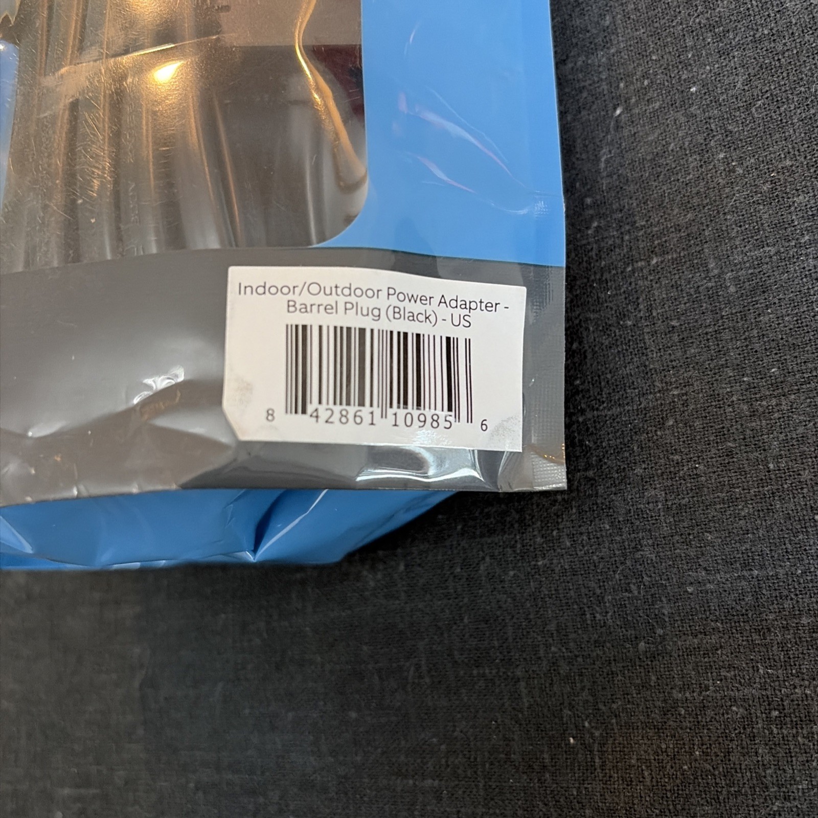 RING - Indoor / Outdoor Power Adapter - Barrel Plug - Cam Plug - BLACK