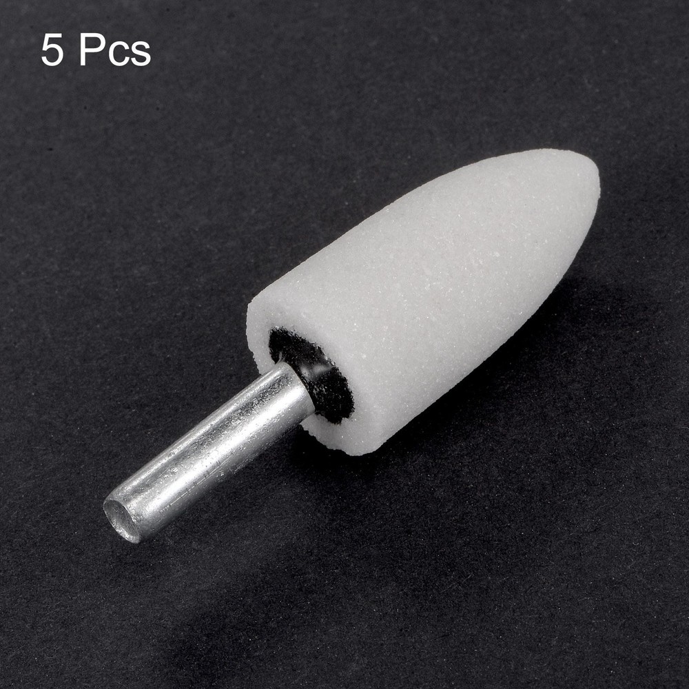 Abrasive Conical Mounted Stone Grinding Bits 1/4" Shank 0.79" Diameter 5pcs