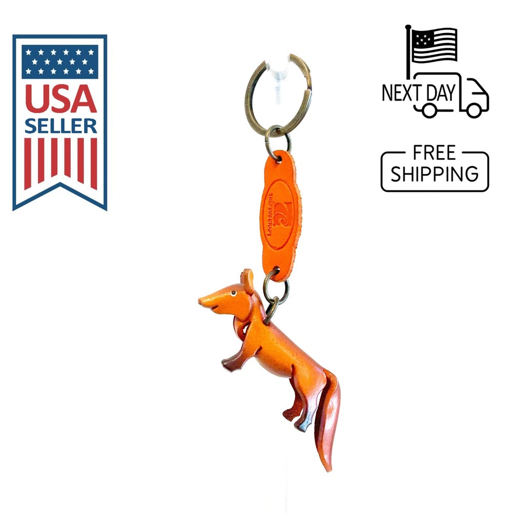 Fox Handmade Leather Keyring
