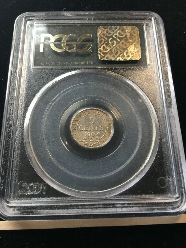 1904H PCGS Graded Newfoundland ¢5 Cent, **MS-65** #6121