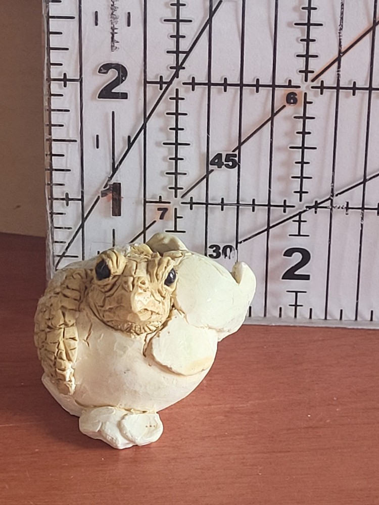 Vintage Miller Stone Critters Hatching Turtle