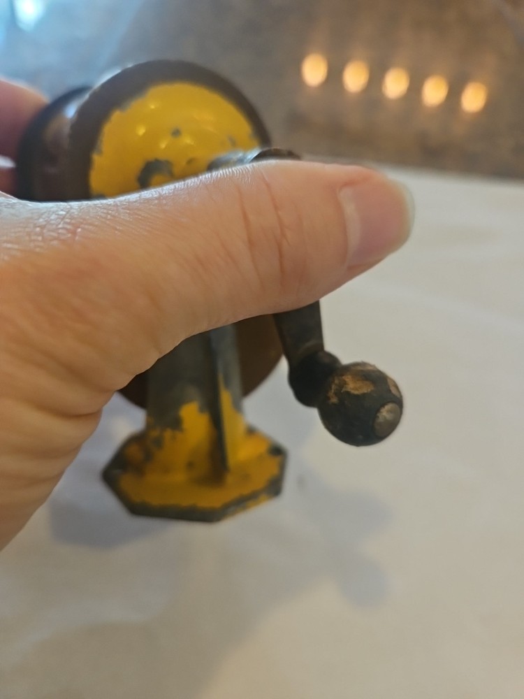 Vintage Apsco Yellow Midget Automatic Pencil Sharpener