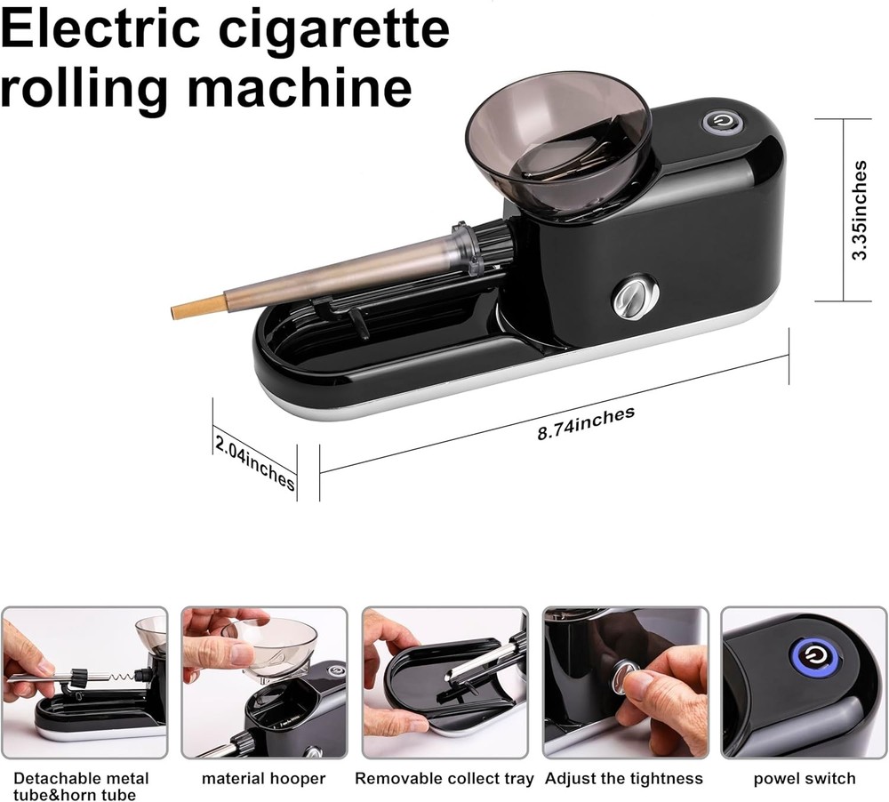 Free Boy Upgraded Electric Cones Rolling Machine Automatic Cone Loader Minin ...