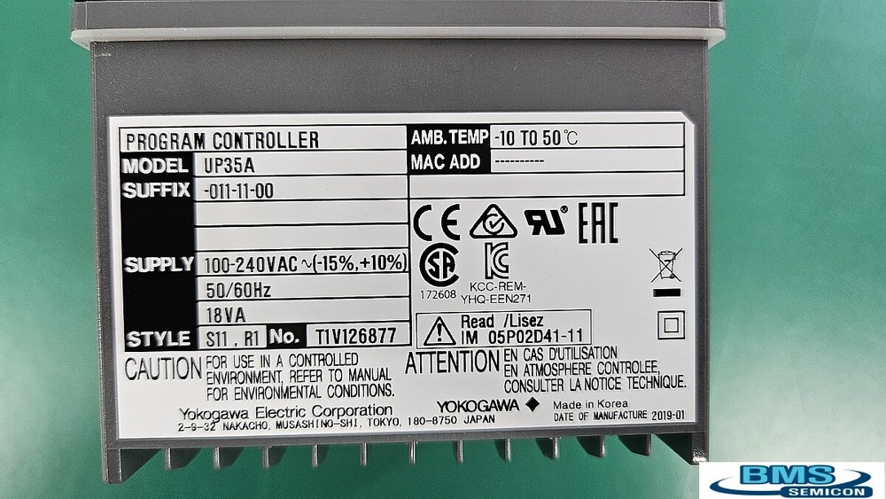 YOKOGAWA P35A-011-11-00 PROGRAM TEMPERATURE CONTROLLER ( 100V - 240V AC)