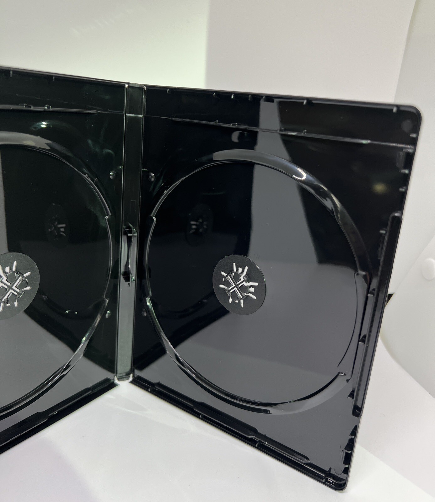 2 PCS NEW 12mm Double Blu-Ray DVD Case, Embossed Blu-Ray Logo, Black,YH28-12MM