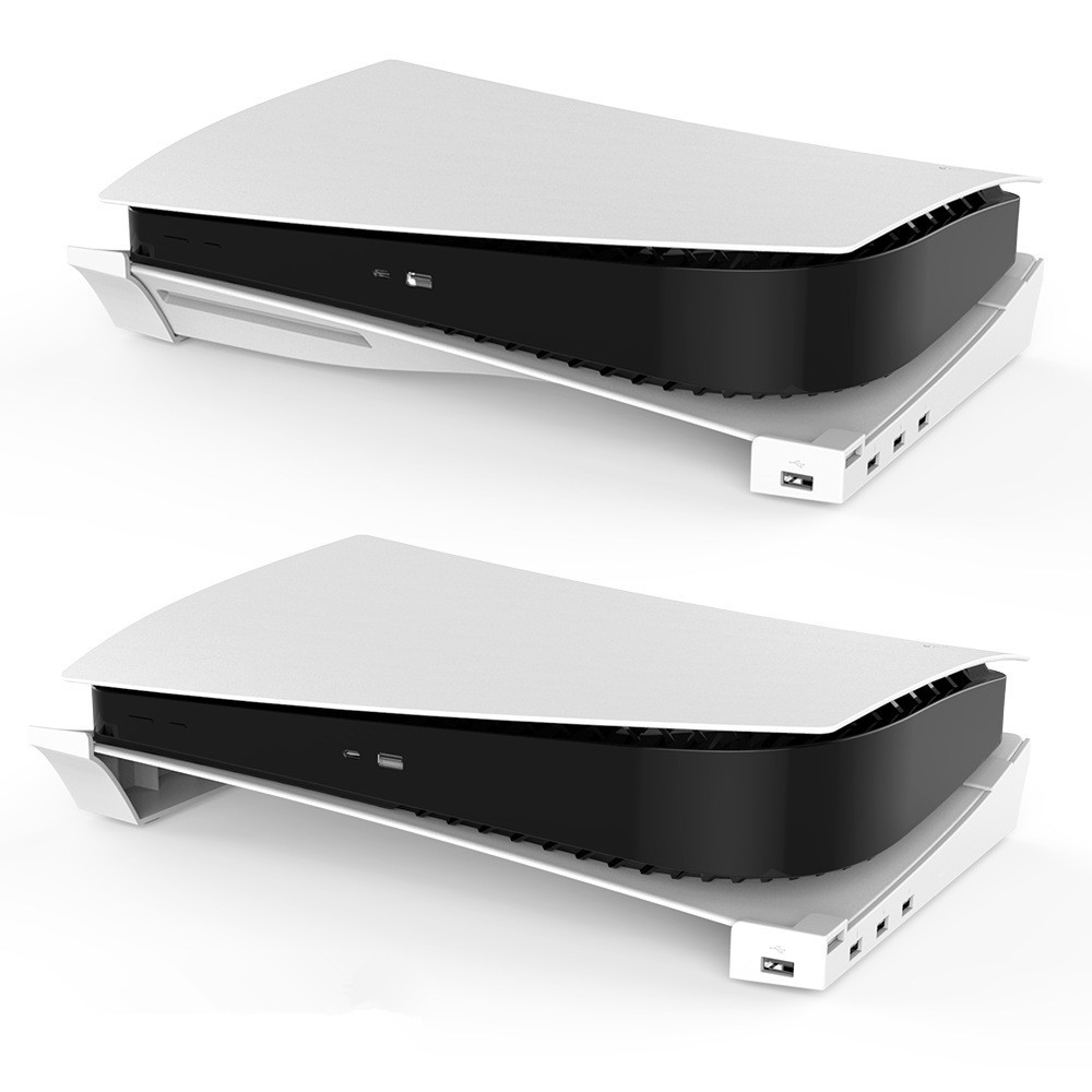 For PS5 Console Version Wall Mount Holder Game Host Storage Bracket 4 USB Port a