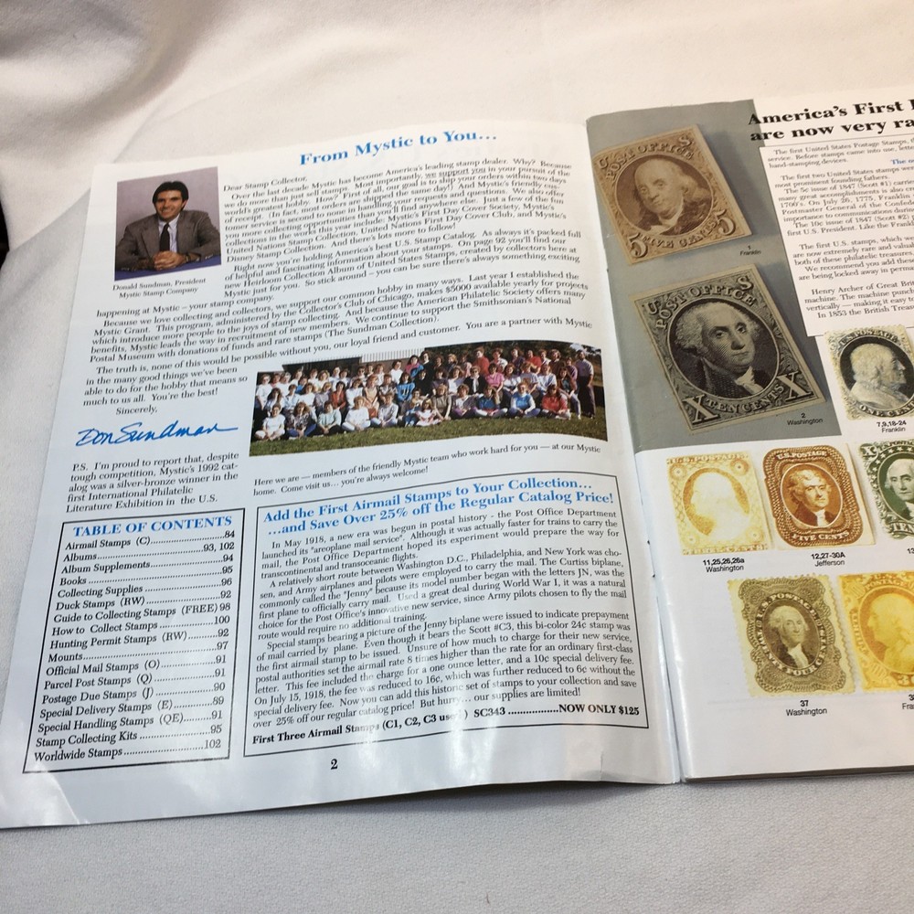 Mystic's U.S. Stamp Catalog Vintage, America's First Airmails