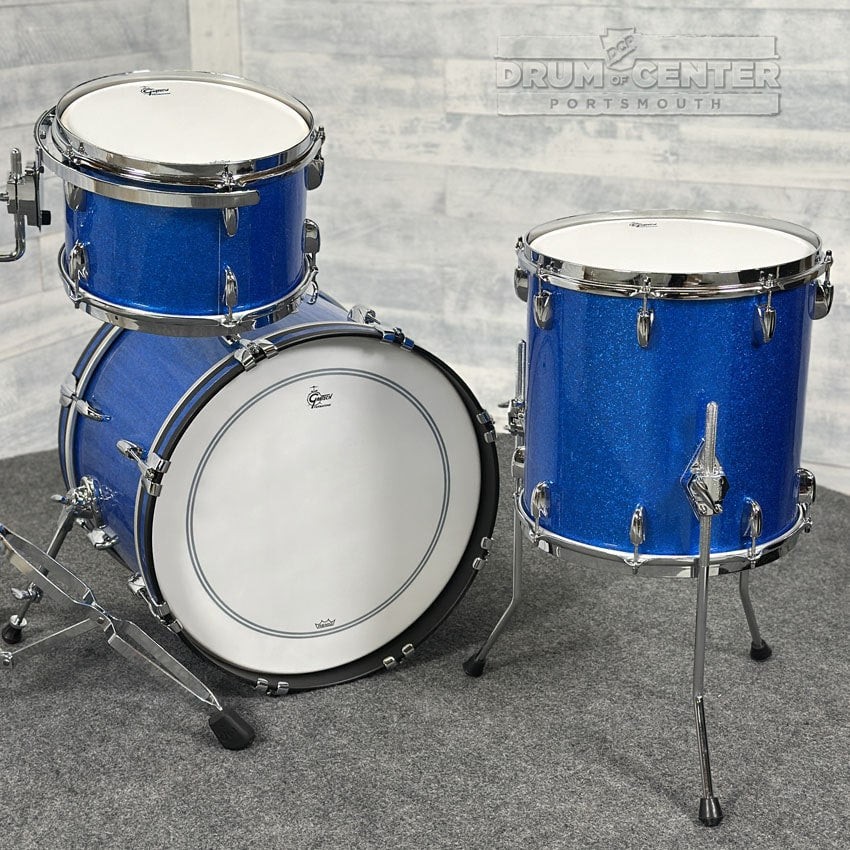 Gretsch Broadkaster 3pc Drum Set 20/12/14 Blue Sparkle