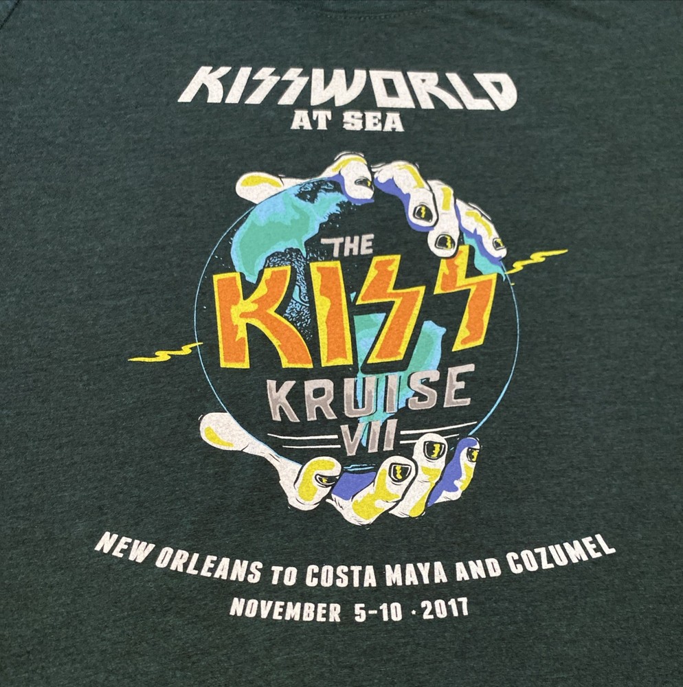 KISS’s Kissworld At Sea Kruise VII 2017 New Orleans To Cozumel Shirt X-Large