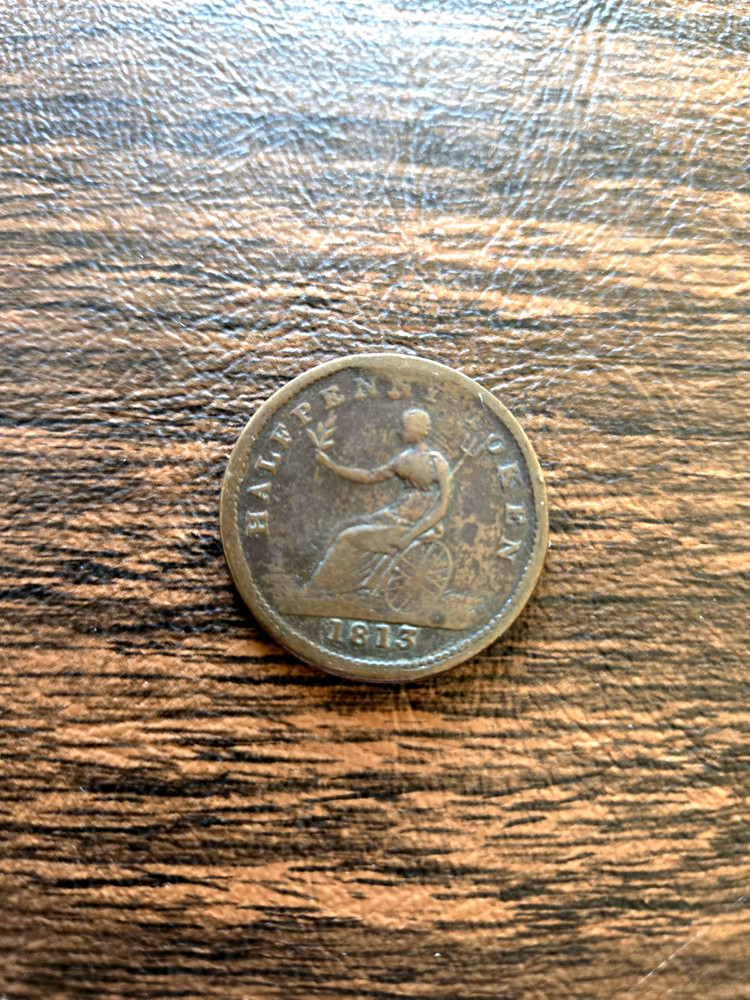 1813 Canada Wellington Half Penny Token - solid GOOD