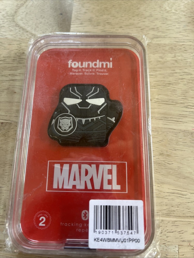 Black Panther Foundmi Bluetooth Tracker Backpack Keys GPS Marvel Keychain