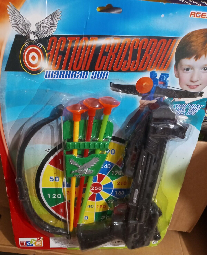 new action crossbow warhead gun toy set