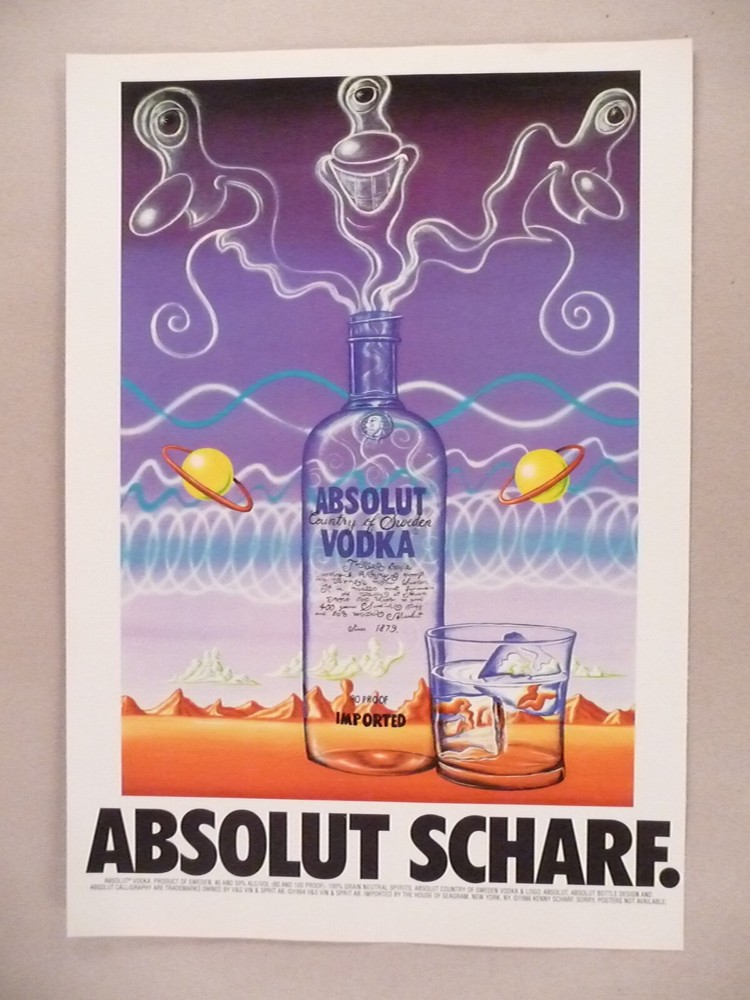 Absolut Vodka MAGAZINE AD - 1996 ~~ Absolut Scharf