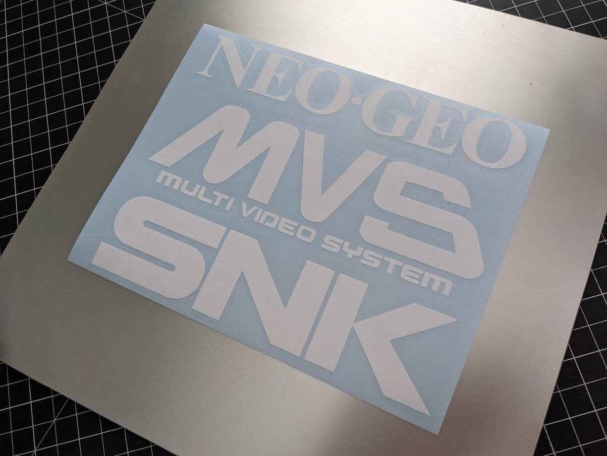 2 pack - Arcade style Vinyl Decal Sticker 5" x 4" NeoGeo MVS vertical stack