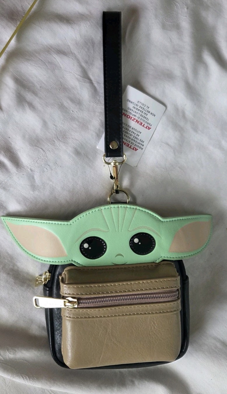 Disney Parks Loungefly Black Grogu Child Star Wars Backpack Wristlet Baby Yoda