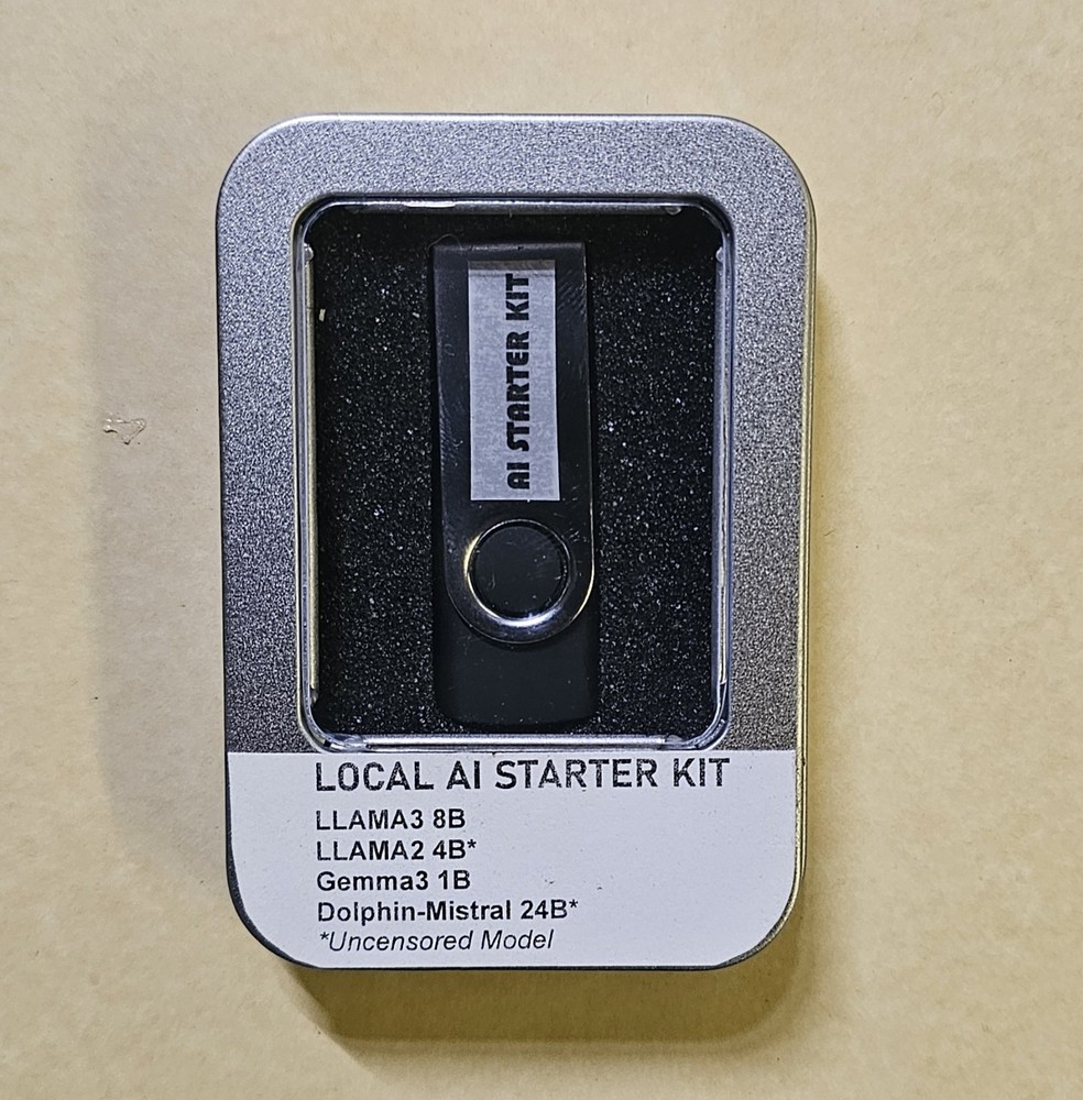 Offline AI Starter Kit 🧠 USB Drive For Windows 10+ w/6 Models & GPU Support