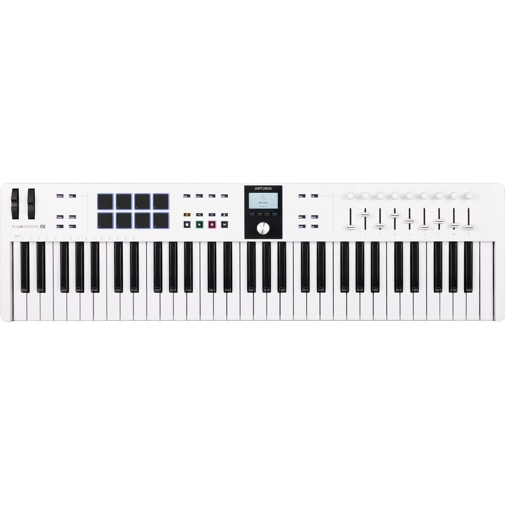 Arturia KeyLab Essential mk3 61-Key Universal MIDI Controller and Software | Whi
